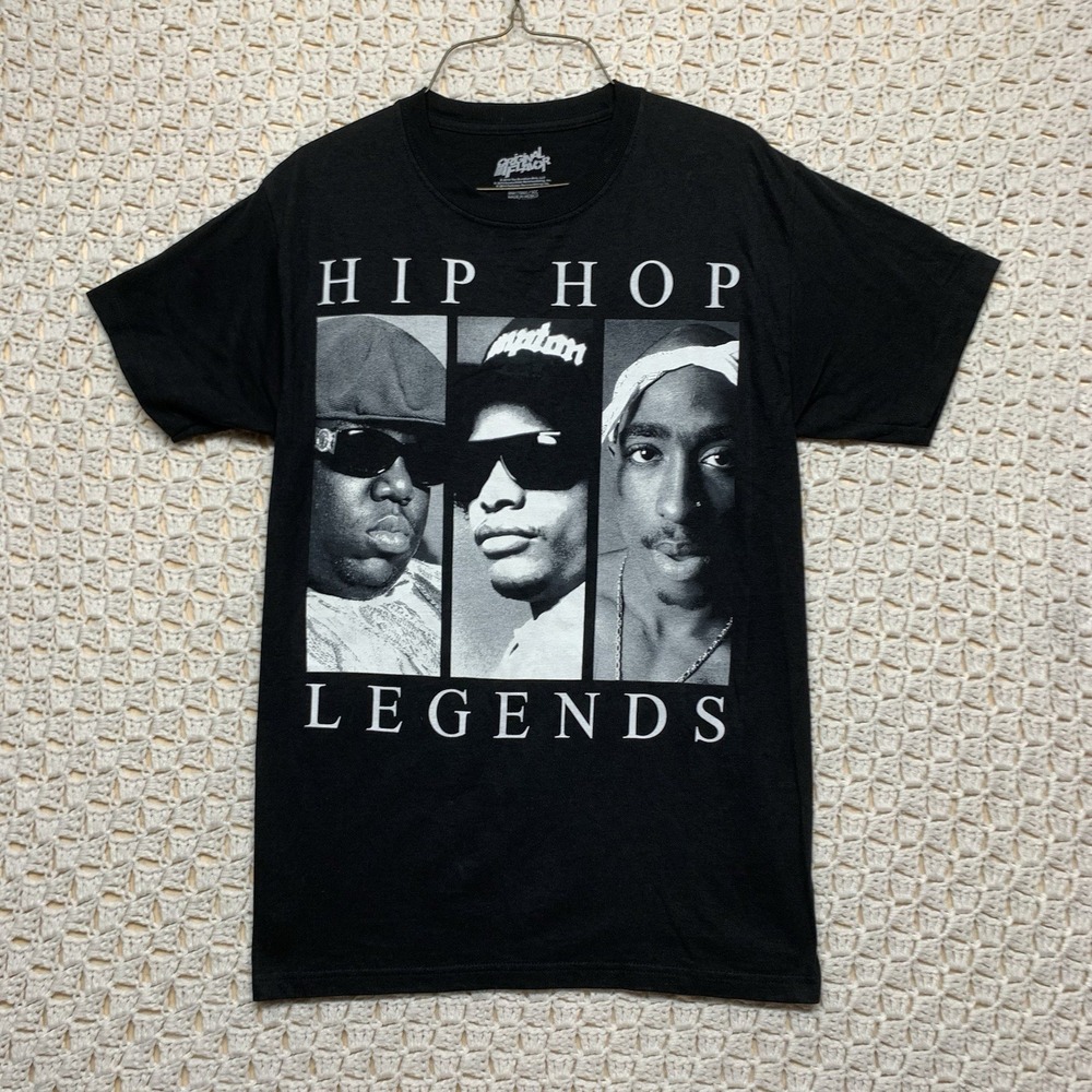 Hip Hop Legends Shirt Mens Sz S Black Tupac Eazy E Notorious‎ BIG Streetwear Rap